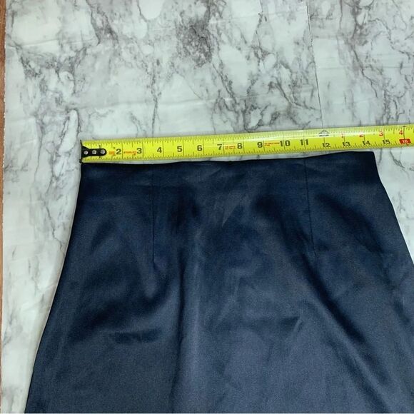 Y2K 2 Piece Skirt Top Formal Set Navy Blue Sparkle Stretch Top size 11 - Picture 8 of 11